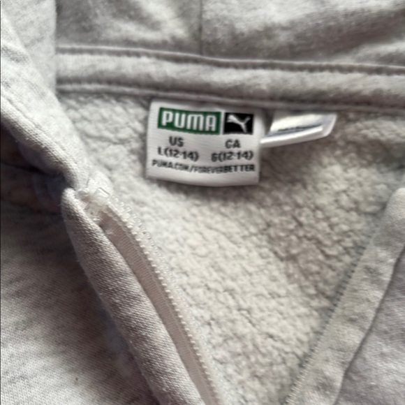 Puma Kids Gray Hoodie Jacket - Picture 2 of 12